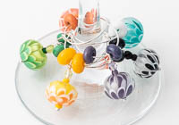 Lampwork Flower Wine Glass Charms (set of 6) alternative view 2