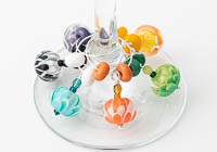 Lampwork Flower Wine Glass Charms (set of 6) alternative view 1