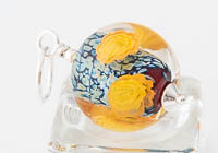 Flowery Lampwork Pendant