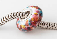 Silver Cored Lampwork Charm Bead