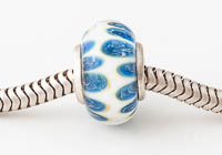Blue and White Cored Lampwork Bead alternative view 2