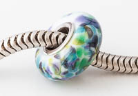 Silver Cored Fritty Lampwork Charm Bead alternative view 2