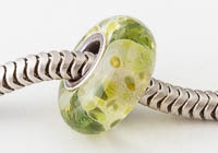 Silver Cored Fritty Lampwork Charm Bead