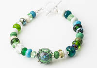 Green Lampwork Bracelet