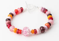 Pink Lampwork Bracelet