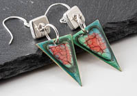 Hand Painted Pendant Earrings