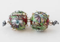 Lampwork Murrini Flower Beads