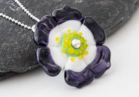 Dog Rose Lampwork Pendant Necklace alternative view 1