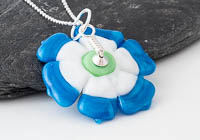 Dog Rose Lampwork Pendant Necklace alternative view 1