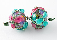Large Flower Lampwork Beads