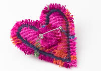 Harris Tweed Heart Brooch alternative view 2