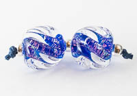 Dichroic Swirly Lampwork Beads