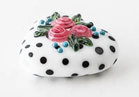 Lampwork Flowery Heart Bead alternative view 2