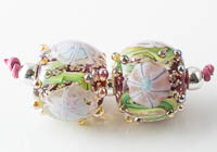 Lampwork Murrini Flower Beads
