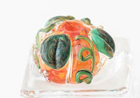 Pumpkin Lampwork Bead alternative view 2