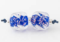 Dichroic Swirly Lampwork Beads