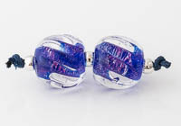 Dichroic Swirly Lampwork Beads