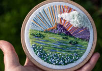 Roseberry - Landscape Embroidery Hoop Art alternative view 2
