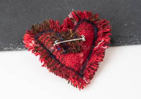 Harris Tweed Heart Brooch alternative view 2