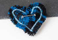 Harris Tweed Heart Brooch alternative view 1