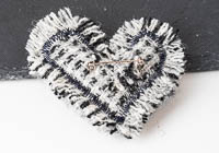 Harris Tweed Heart Brooch alternative view 1