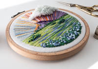 Roseberry - Landscape Embroidery Hoop Art alternative view 1