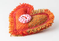 Harris Tweed Heart Brooch