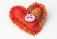 Harris Tweed Heart Brooch alternative view 1