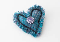 Harris Tweed Heart Brooch