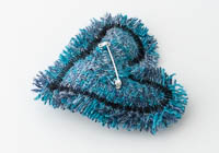 Harris Tweed Heart Brooch alternative view 1