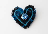 Harris Tweed Heart Brooch