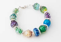 Lampwork and Silver Bracelet