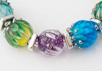 Lampwork and Silver Bracelet alternative view 1