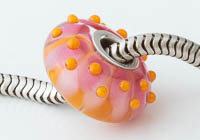 Silver Cored Dahlia Lampwork Charm Bead alternative view 1