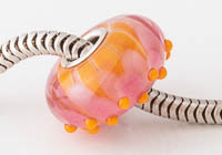 Silver Cored Dahlia Lampwork Charm Bead alternative view 2