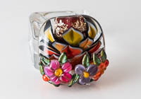 Lampwork Flowery Dahlia Bead