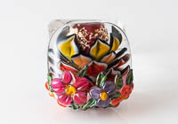 Lampwork Flowery Dahlia Bead alternative view 1