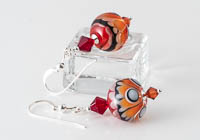 Dahlia Lampwork Earrings