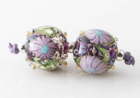 Lampwork Murrini Flower Beads