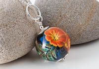 Flower Lampwork Pendant Necklace alternative view 2