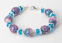 Lampwork and Silver Bracelet