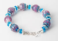 Lampwork and Silver Bracelet alternative view 2