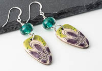 Ceramic and Lampwork Earrings alternative view 1