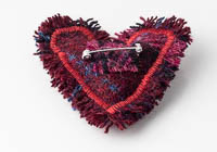 Harris Tweed Heart Brooch alternative view 1