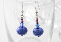 Periwinkle Lampwork Earrings