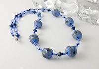 Blue Nugget Glass Lampwork Necklace alternative view 1