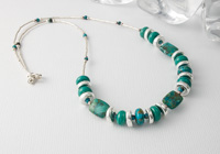 Turquoise and Lampwork Necklace