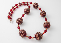 Red and Gold Lampwork Necklace alternative view 1