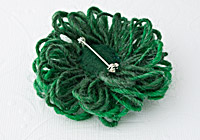 Emerald Green Flower Brooch alternative view 1
