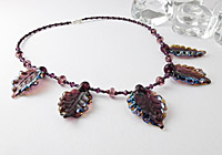 Lampwork Leaf Necklace alternative view 1